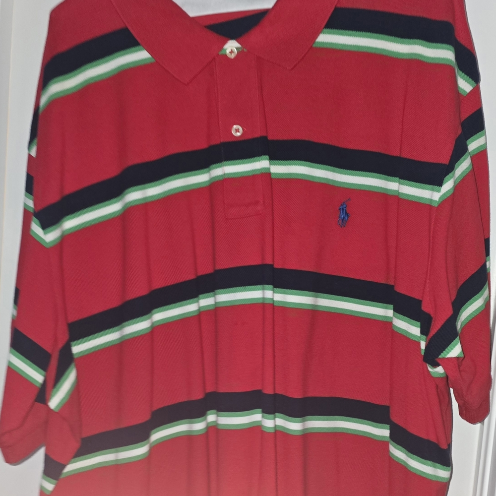 Polo by Ralph Lauren Red and Navy Shirt